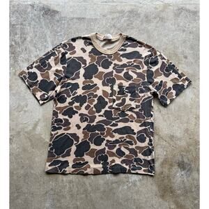 VTG 80s/90s Sports Afield Desert Camo Pocket Tee Size Small Made in USA